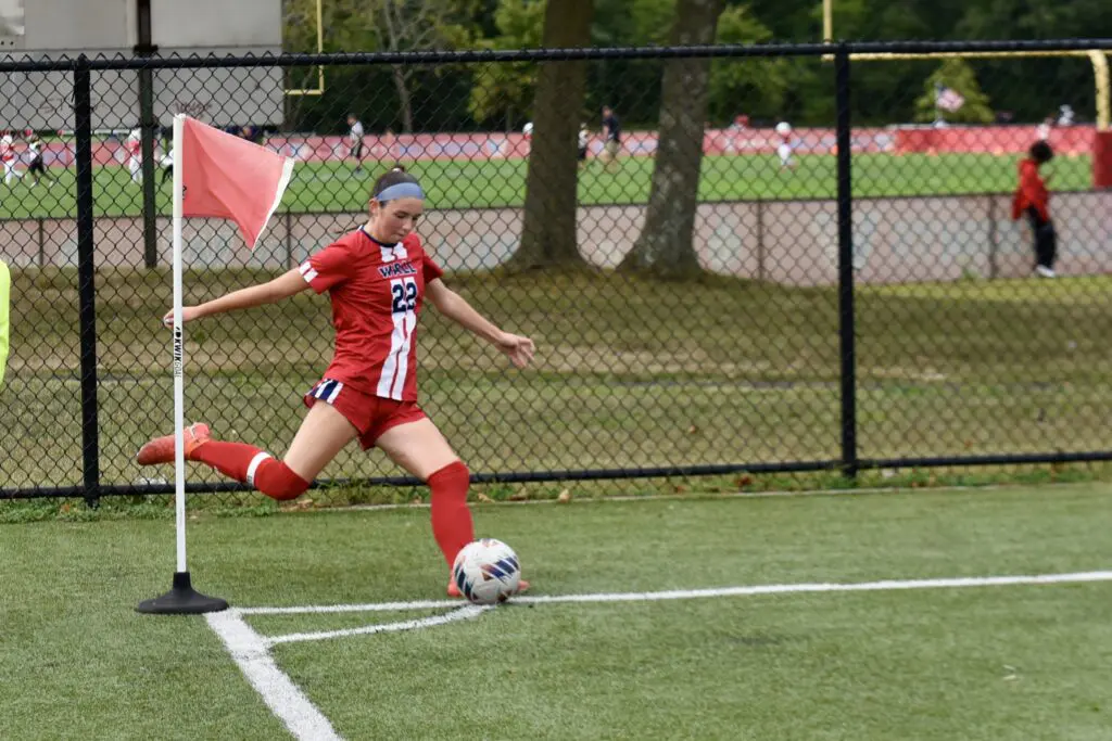 Wall Girls Soccer - Richey - Shore Sports Insider Erynn Richey had the game winner against Marlboro on a corner kick. (Photo by Eric Braun) - Wall Girls Soccer - Richey