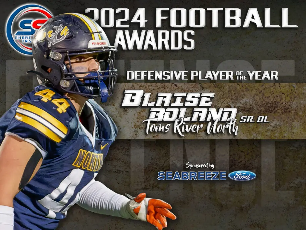 2024 Sea Breeze Ford Football Defensive Player of the Year: Toms River North’s Blaise Boland