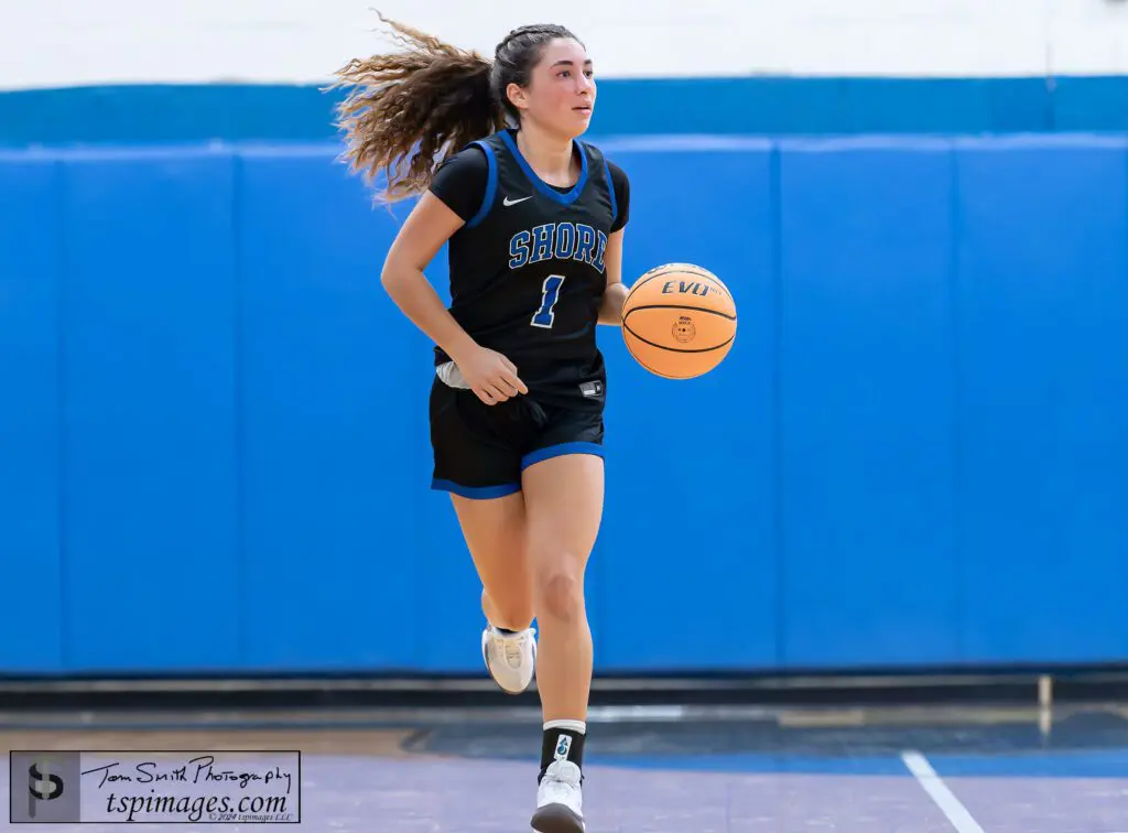 Shore Reese Fiore - Shore Sports Insider Senior Reese Fiore against Ranney on 1/6/25 at Shore Regional. Photo by Tom Smith - Shore Reese Fiore