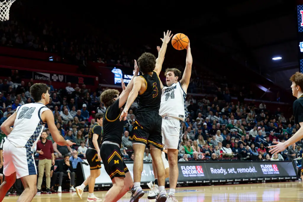 Manasquan Boys_v_Madison - Shore Sports Insider Manasquan junior Jack O'Reilly grabbed 10 rebounds in the state final vs. Madison. (Photo: Patrick Olivero) - Manasquan Boys_v_Madison