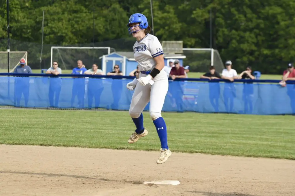 Christina Ginex - Shore Sports Insider Christina Ginex celebrating after hitting a double. 6/5/25 Photo by Eric Braun - Christina Ginex