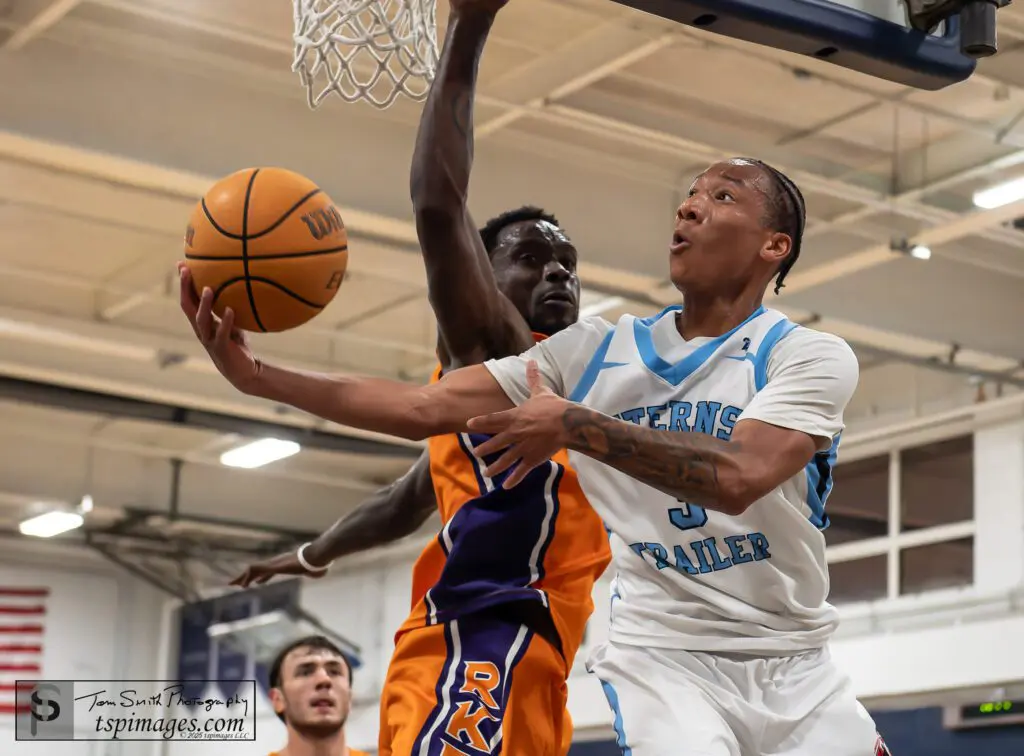 Sterns Trailer vs RKE Athletic-16 - Shore Sports Insider Sterns Trailer's Jakari Spence drives to the basket. (Photo: Tom Smith | tspsportsimages.com) - Sterns Trailer vs RKE Athletic-16