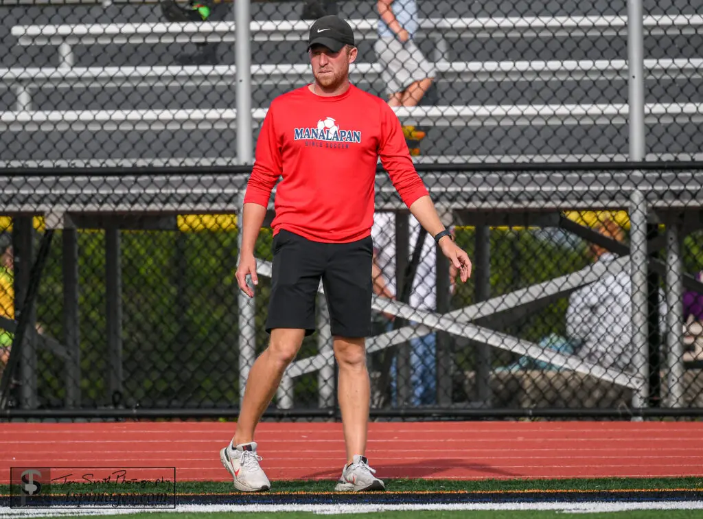 John Rogers - Shore Sports Insider During the Red Bank Catholic vs Manalapan Shore Conference Soccer Match at the Count Basie Field in Red Bank, New Jersey. 9/9/25 Photo Credit: Tom Smith | tspsportsimages.com - John Rogers