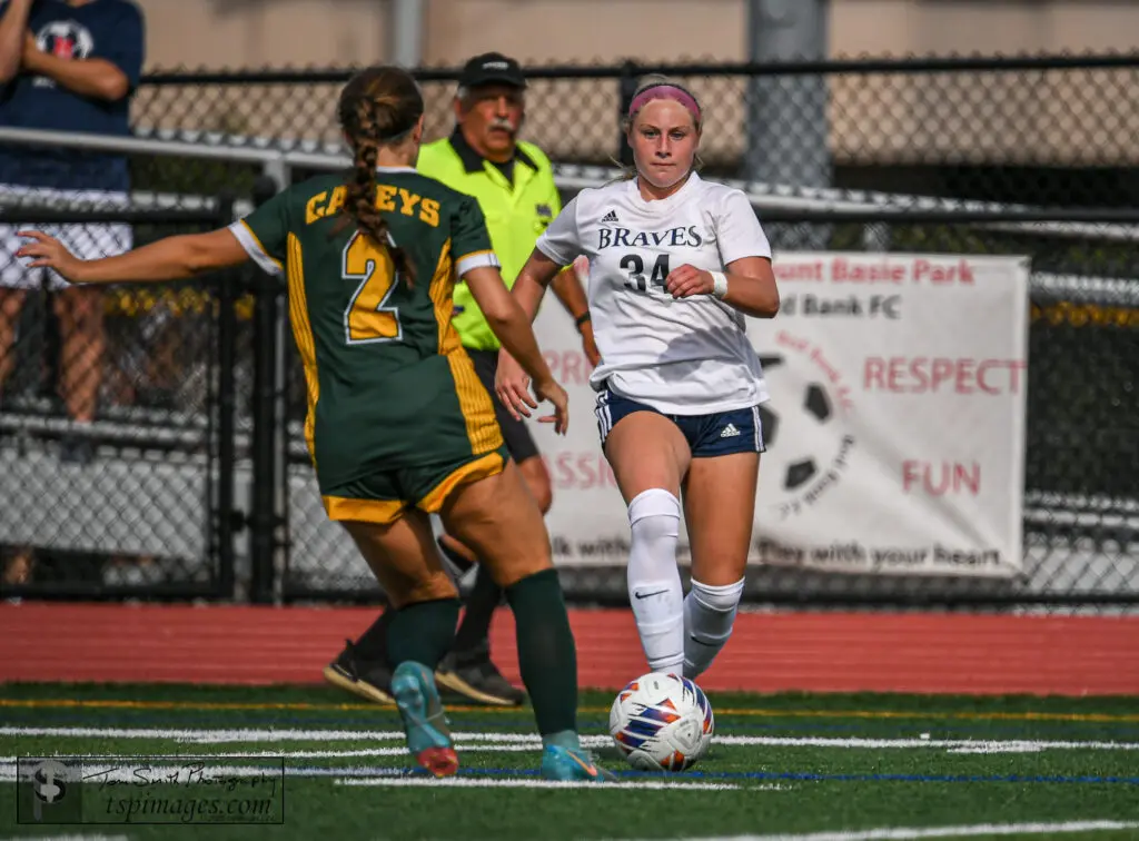 Man Kayla Sasso 2 - Shore Sports Insider During the Red Bank Catholic vs Manalapan Shore Conference Soccer Match at the Count Basie Field in Red Bank, New Jersey. 9/9/25 Photo Credit: Tom Smith | tspsportsimages.com - Man Kayla Sasso 2