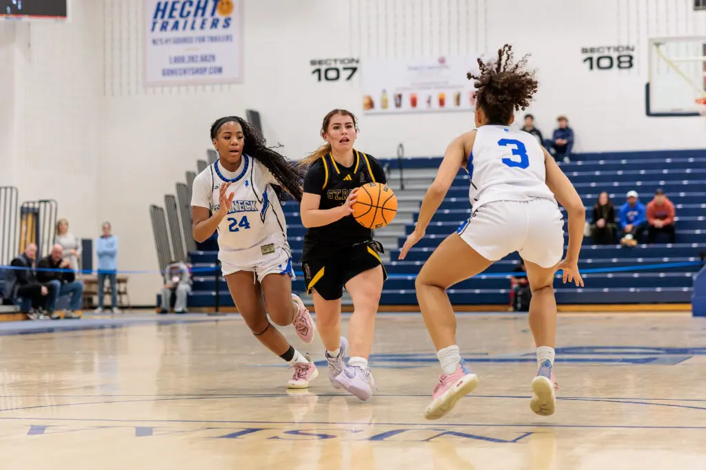 Bella Alvarado - Shore Sports Insider Bella Alvarado pushing the offense against Teaneck at the KWCC. 12/29/25 Photo by Patrick Oliviera - Bella Alvarado