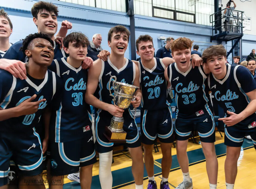 CBA vs RBC - Shore Sports Insider CBA celebrates its sixth Founder's Cup victory after defeating Red Bank Catholic in overtime in the ninth installment of the official rivalry game. (Photo: Tom Smith | tspsportsimages.com) - CBA vs RBC