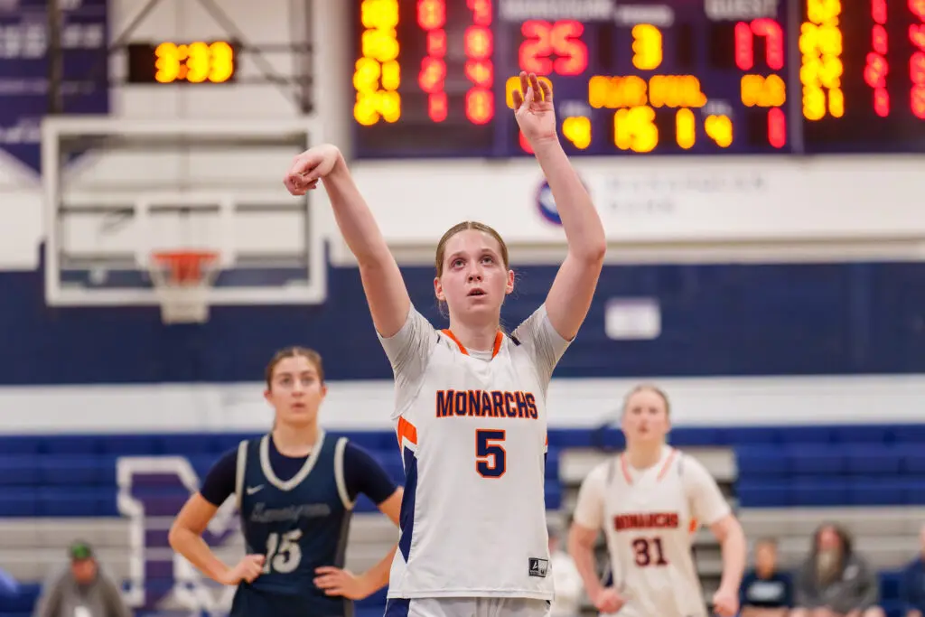 Grace Feeney - Shore Sports Insider Grace Feeney finished with 8 points against Manasquan in the Warrior Classic. 1/3/26 Photo by Patrick Olivero - Grace Feeney