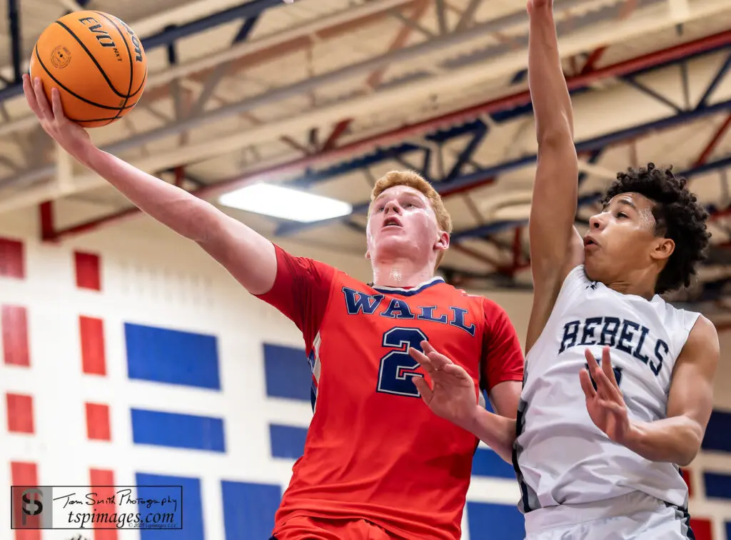 Wall Brian McKenna - Shore Sports Insider Wall senior Brian McKenna drives to the basket against Howell junior Jayson Parker. (Photo: Tom Smith | tspsportsimages.com) - Wall Brian McKenna