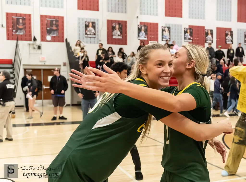 RBC vs SJV NP Sectional final-16 - Shore Sports Insider Red Bank Catholic seniors Addy Nyemchek (left) and Tessa Liggio share a hug after winning the NJSIAA South Jersey Non-Public A championship. (Photo: Tom Smith | tspsportsimages.com) - RBC vs SJV NP Sectional final-16