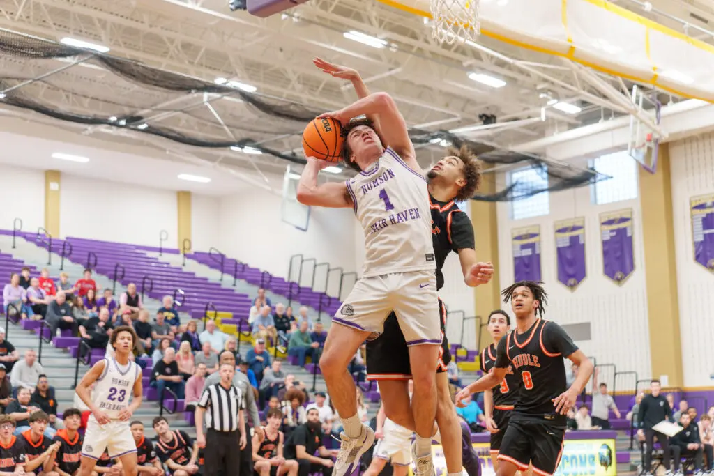Rumson vs Middle - Shore Sports Insider Rumson Fair Haven junior Casey Moore defended by Middle Township's Mike Farrow. (Photo: Patrick Olivero) - Rumson vs Middle