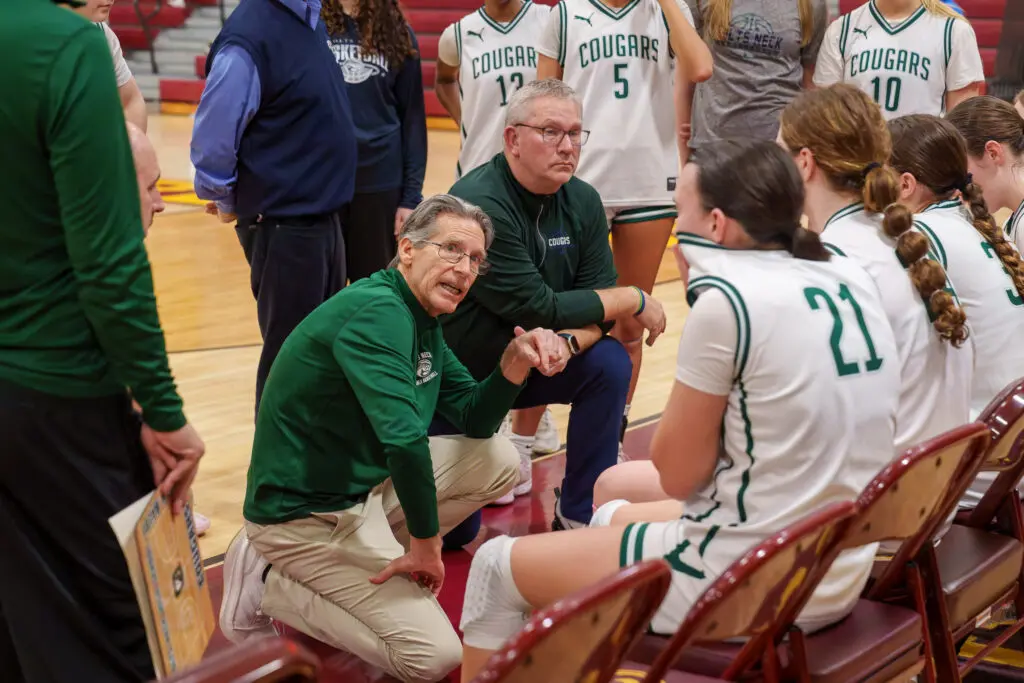 Russo - Shore Sports Insider Nick Russo during a timeout in the Group 3 semifinal at Central Regional HS. 3/11/26 Photo by Patrick Olivero - Russo