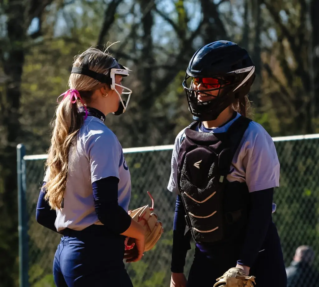 Middletown South's Riley Smith and Nora Sarcone - Shore Sports Insider Middletown South pitcher Riley Smith and catcher Nora Sarcone (Photo by Samantha Mayer) - Middletown South's Riley Smith and Nora Sarcone