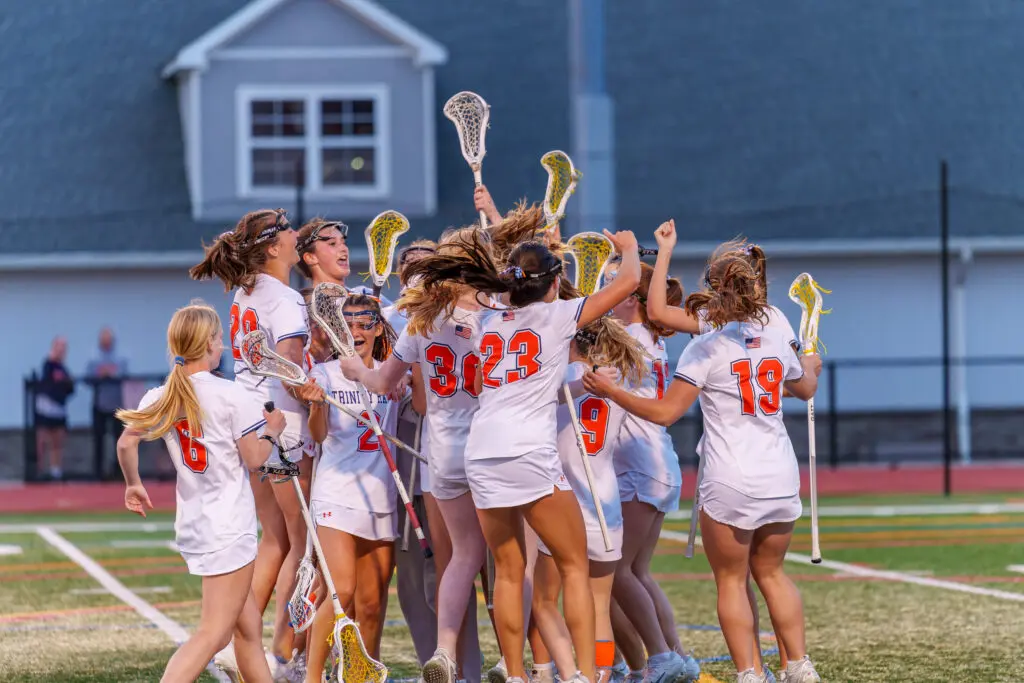 Trinity Hall celebrates rivalry win - Shore Sports Insider Trinity Hall celebrates their rivalry win over Rumson-Fair Haven (Photo by Patrick Olivero) - Trinity Hall celebrates rivalry win