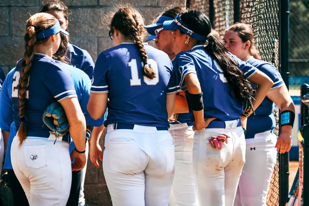 1G0A8794 - Shore Sports Insider Donovan players talking before they come to bat against Barnegat in the SCT Quarterfinal Round. 5/16/26 photo by Samantha Mayer - 1G0A8794