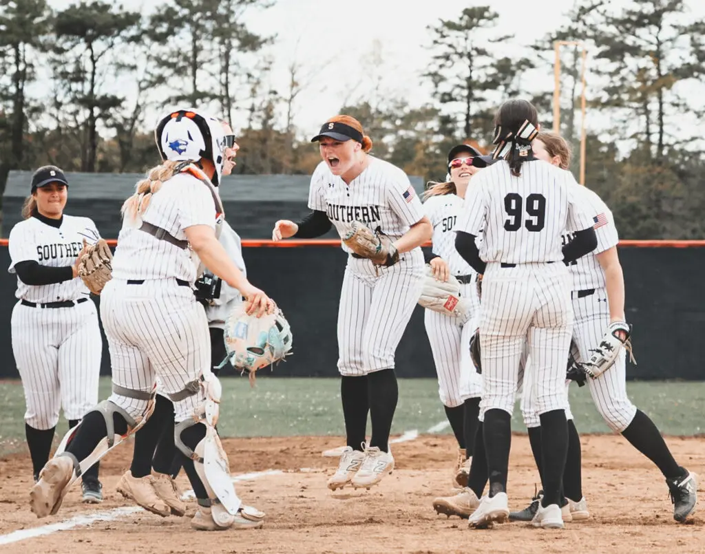 Southern Abigail Krill - Shore Sports Insider Southern's Abigail Krill (jumping) celebrates with her teammates (Photo by Samantha Mayer) - Southern Abigail Krill