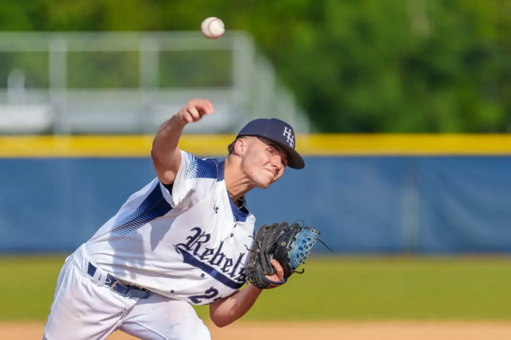 Ranney vs. Howell - Shore Sports Insider Howell junior John Bertan throws a pitch in the Monmouth County Tournament Baseball Championship at Brookdale Community College. (Photo: Patrick Olivero) - Ranney vs. Howell