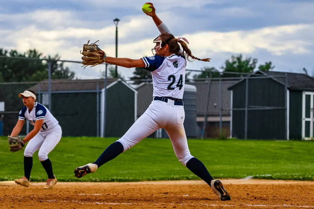 Colts Neck Angela Sasso - Shore Sports Insider Colts Neck pitcher Angela Sasso reached 700 career strikeouts (Photo by SidelineSamsShots) - Colts Neck Angela Sasso