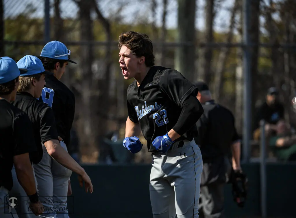TRE Melton - Shore Sports Insider Toms River East senior Lucas Melton after hitting a home run at Brick Memorial. (Photo: Tom Smith | tspsportsimages.com) - TRE Melton