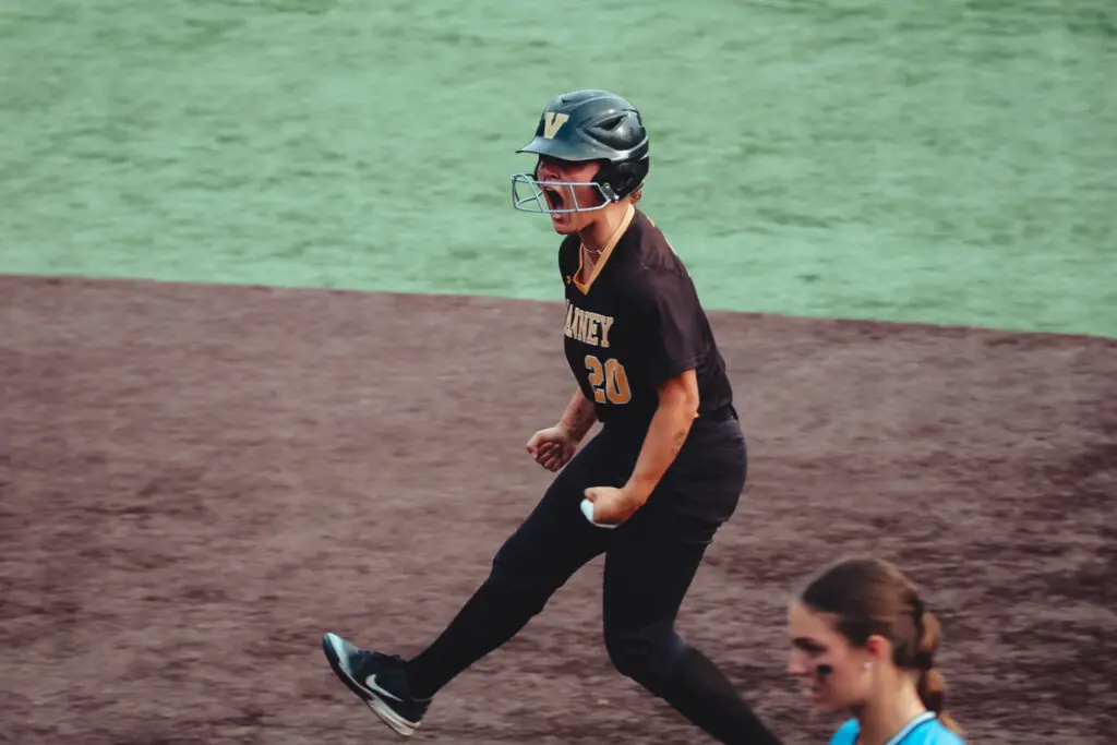 1G0A1499 - Shore Sports Insider Gabby Gonzalez hit a grand slam in the Group A Championship against Mount St. Dominic. 6/10/26 Photo by Samantha Mayer - 1G0A1499