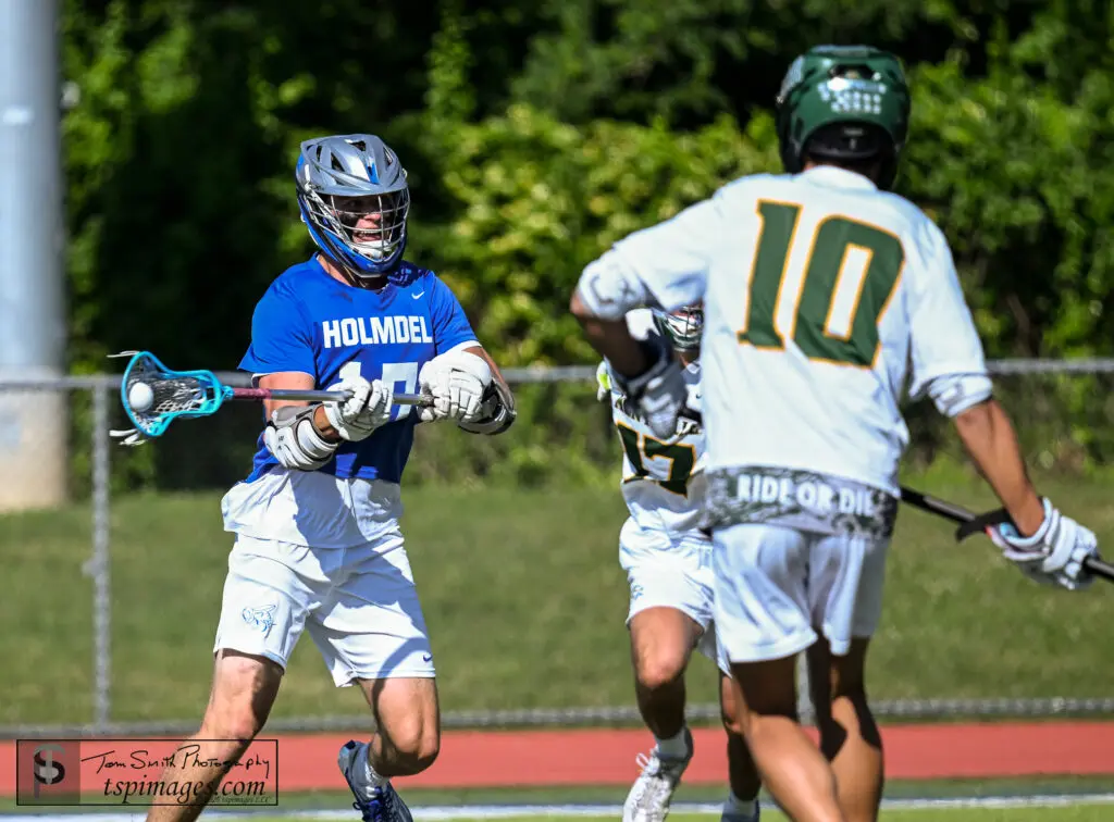 Holmdel Jack Cannon - Shore Sports Insider Holmdel's Jack Cannon recorded three goals and six assists against Montville (Photo: Tom Smith | tspsportsimages.com) - Holmdel Jack Cannon