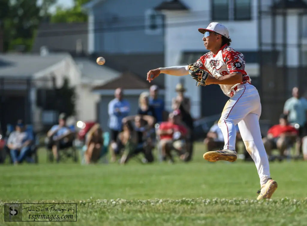 PB Antonio Acevedo throw to third to get FC - Shore Sports Insider Point Beach's Antonio Acevedo (Photo: Tom Smith | tspsportsimages.com) - PB Antonio Acevedo throw to third to get FC