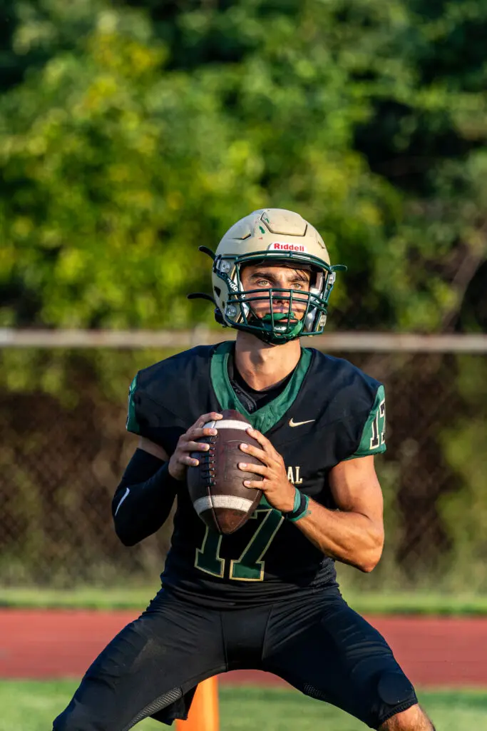 Tyler Pierce - Shore Sports Insider Brick Memorial senior quarterback Tyler Pierce was nearly flawless in his first varsity start. (Photo by Doug Phillips/Frame Grabs LLC) - Tyler Pierce