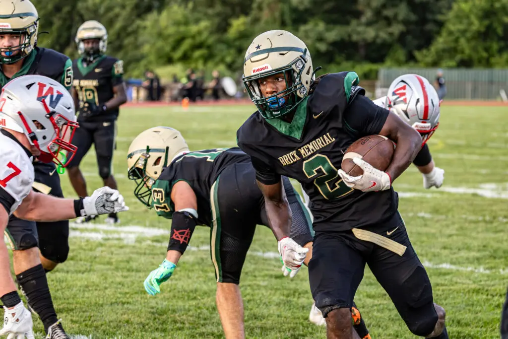 Shawn Fowler - Shore Sports Insider Brick Memorial senior Shawn Fowler ran for a touchdown and had an interception in the win. (Photo by Doug Phillips/Frame Grabs LLC) - Shawn Fowler