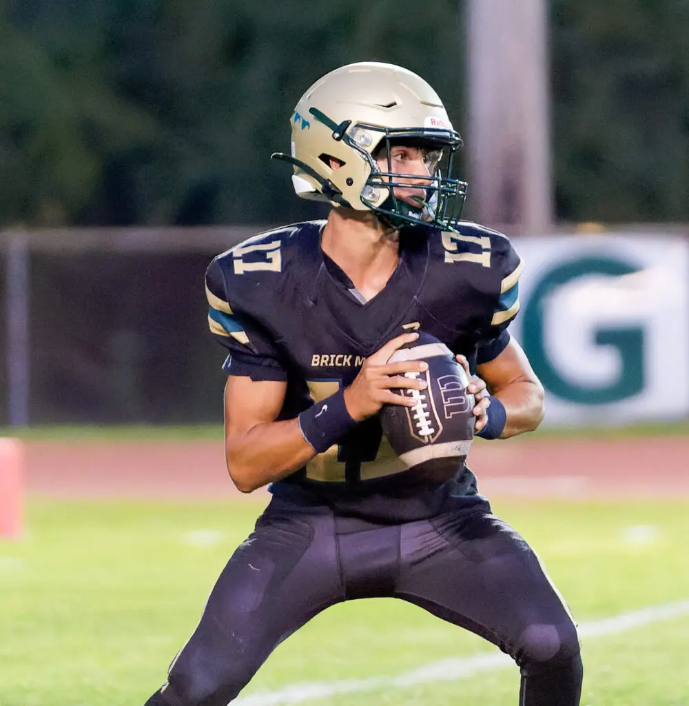 Tyler Pierce - Shore Sports Insider Brick Memorial quarterback Tyler Pierce. (Photo by Bob Badders) - Tyler Pierce
