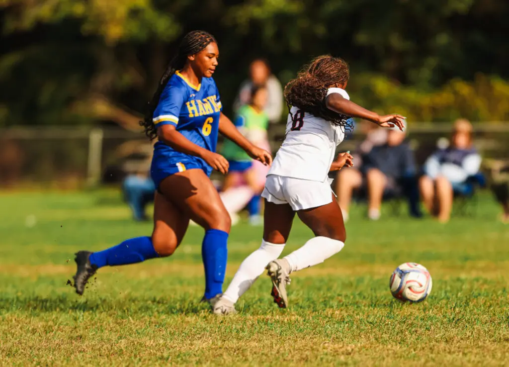 Jackson Harmony Glover - Shore Sports Insider Senior Harmony Glover (#8) controlled Jackson's defense against Manchester. 9/23/26 (Photo by Samantha Mayer) - Jackson Harmony Glover