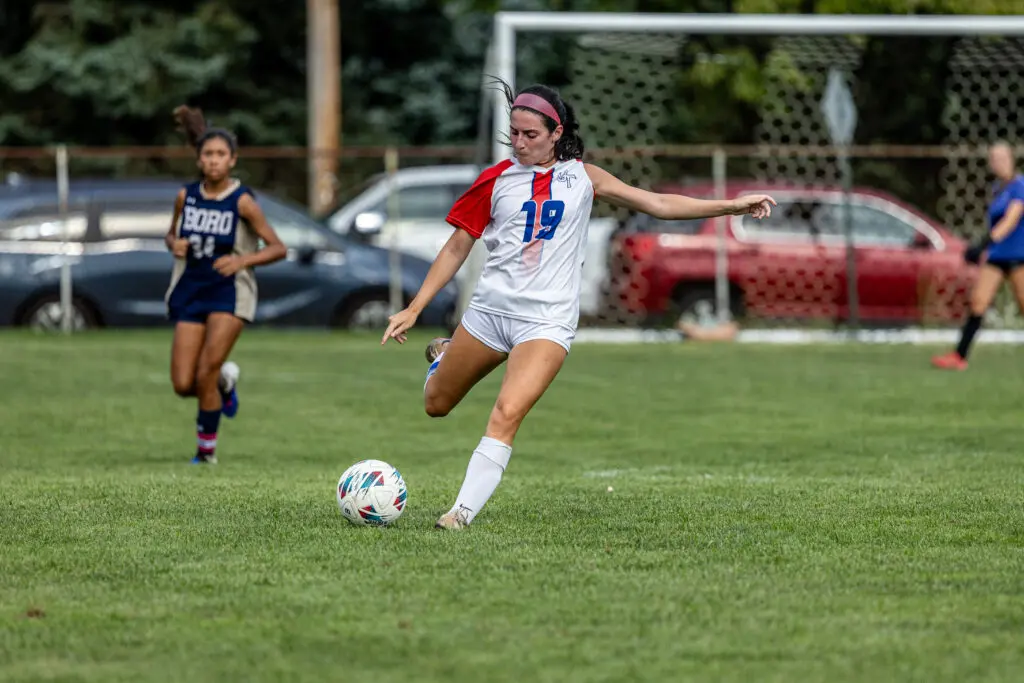 OceanMiaFiorentino1 - Shore Sports Insider Mia Fiorentino scored two goals against Freehold Boro in a 4-1 Class B North victory. 9/9/26 (Photo by Doug Phillips/Framegrabs LLC) - OceanMiaFiorentino1