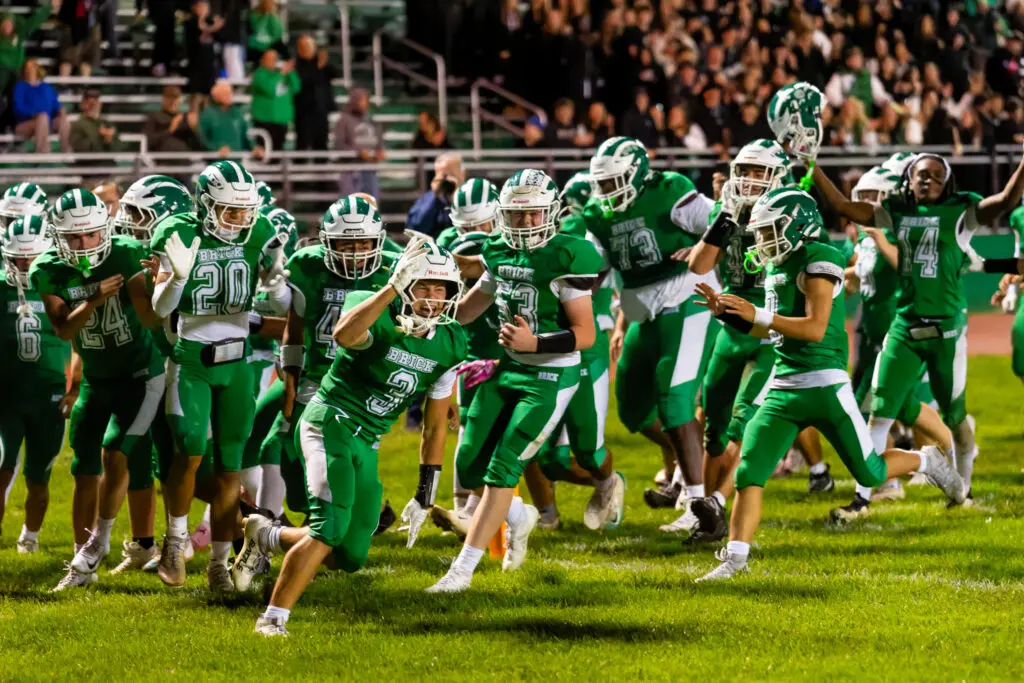 Brick Matthew Kosza - Shore Sports Insider Brick's Matthew Kosza celebrates after a game-sealing interception in the Dragons' 21-14 win over Toms River South in overtime. (Photo by Patrick Olivero) - Brick Matthew Kosza