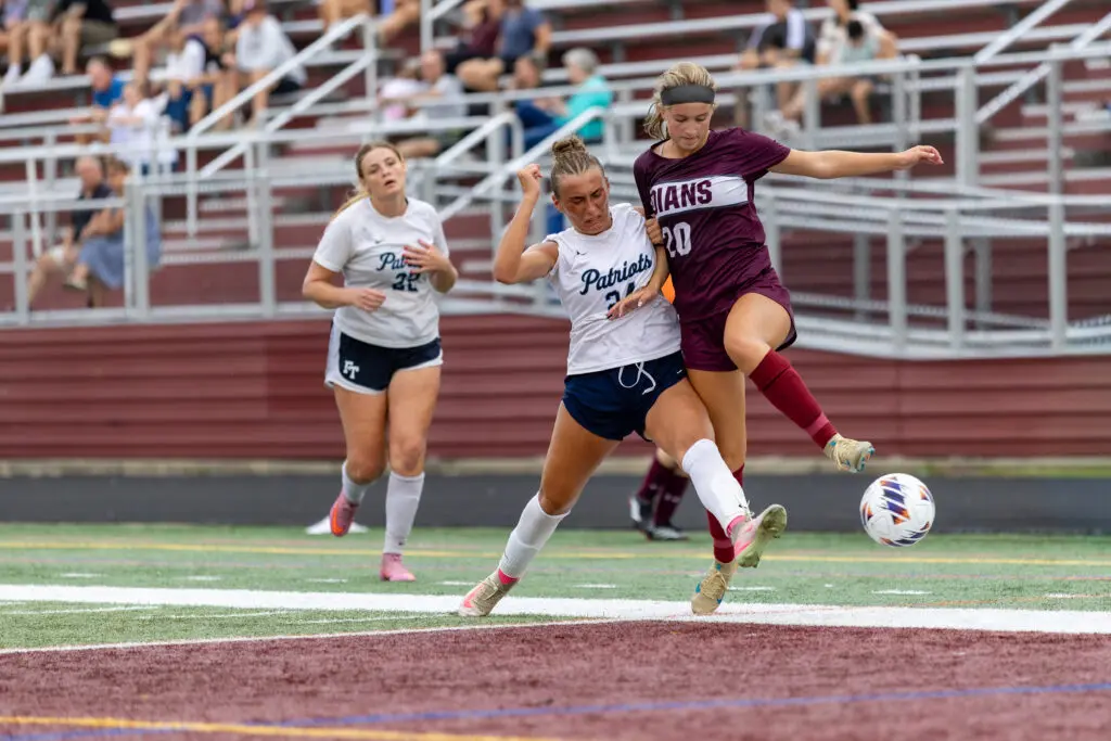 TRS Emma Turnbach2 - Shore Sports Insider Emma Turnbach (TRS) scored the Indians third goal against No. 6 Freehold Township. 9/1/26 (Photo by David Phillips/Framegrabs LLC) - TRS Emma Turnbach2