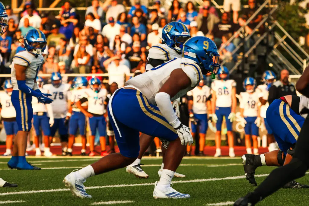 Jason Madden - Shore Sports Insider Donovan Catholic defensive end Jason Madden (Photo by SidelineSamsShots) - Jason Madden