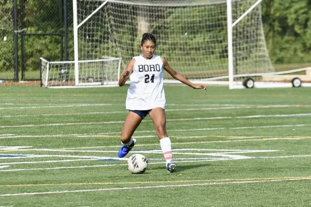 Alison Esponiza - Shore Sports Insider Alison Espinoza playing against Colts Neck in a Class B game. 10/1/26 (Photo by Eric Braun) - Alison Esponiza