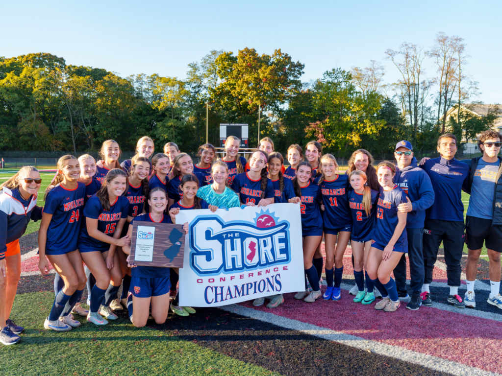 Trinity Hall 2026 SCT - Shore Sports Insider Trinity Hall holds the trophy after defeating Toms River South 1-0 in the 2026 SCT final (Photo by Patrick Olivero) - Trinity Hall 2026 SCT'The Shore Conference Champions'.
