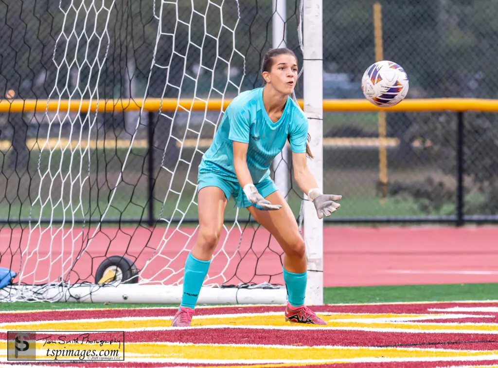 Pt Stella Stevenson - Shore Sports Insider Stella Stevenson making a save against Central in a Class A South game. 9/29/25 (Photo by Tom Smith) - Pt Stella Stevenson