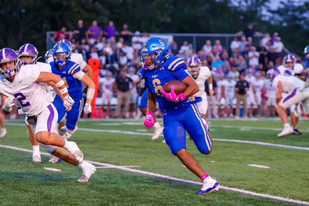 Alex Staten - Shore Sports Insider Donovan Catholic senior running back Alex Staten exploded for a school-record 371 yards rushing in a win over Rumson-Fair Haven. (Photo by Patrick Olivero) - Alex Staten