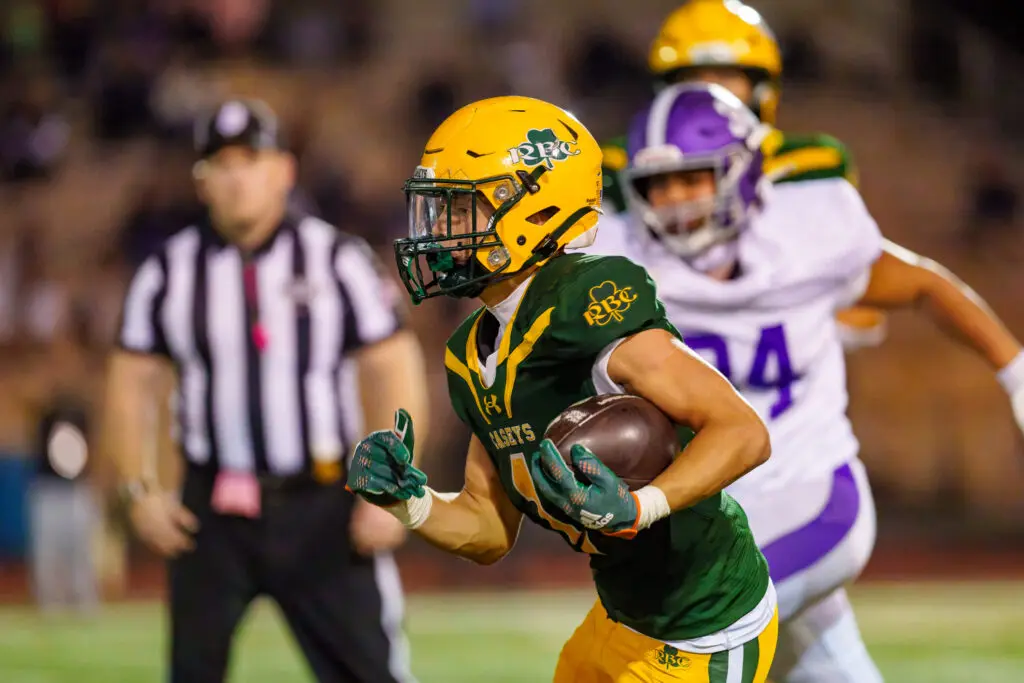 Gabe Kemp - Shore Sports Insider RBC sophomore running back Gabe Kemp rolled up 206 yards and 2 TDs on 30 carries in the win. (Photo by Patrick Olivero) - Gabe Kemp