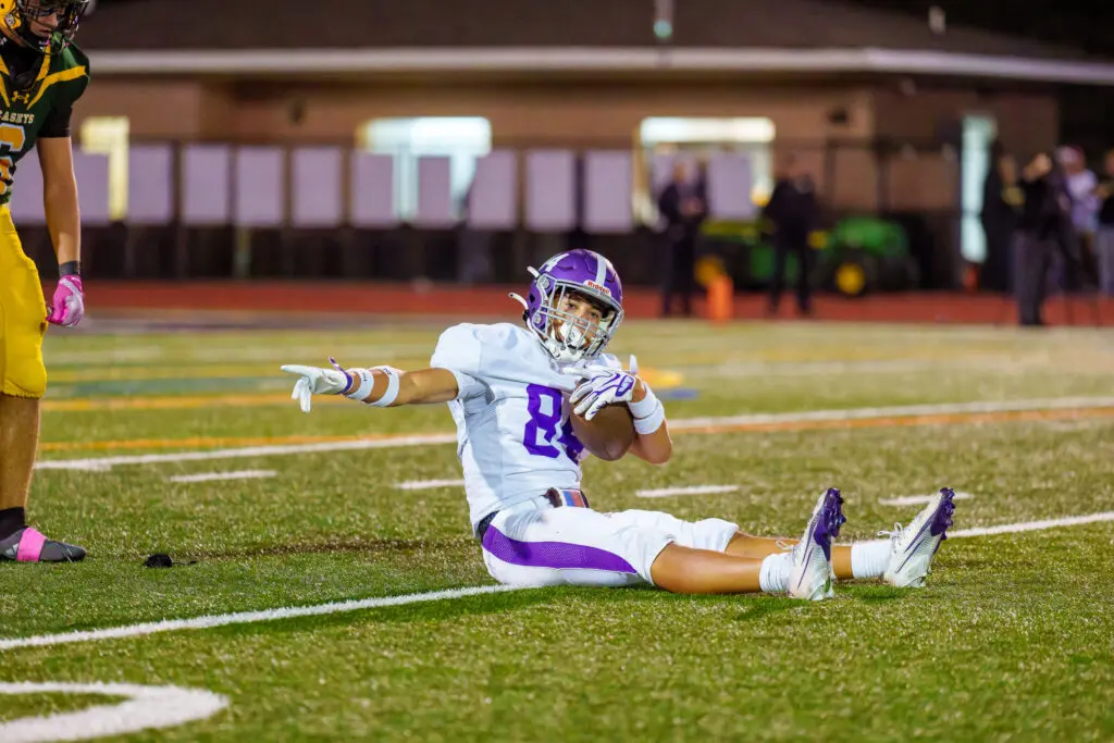 Michael Capra - Shore Sports Insider Junior Michael Capra had a career-high 11 catches in the loss for Rumson. (Photo by Patrick Olivero) - Michael Capra