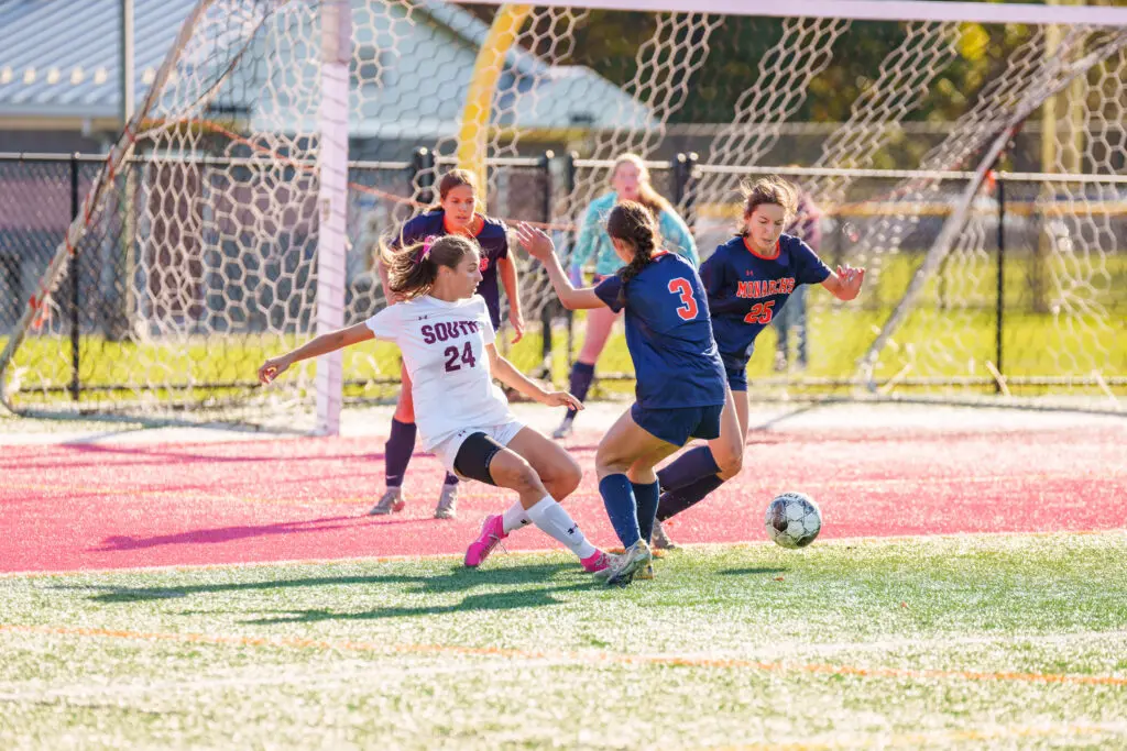 SSI_Girls_Soccer_SCT_Final_TrinityHall_V_TRS_10-24-26-19 - Shore Sports Insider Trinity Hall's defense limited Toms River South's chances in the SCT Final. 10/24/26 (Photo by Patrick Olivero) - SSI_Girls_Soccer_SCT_Final_TrinityHall_V_TRS_10-24-26-19