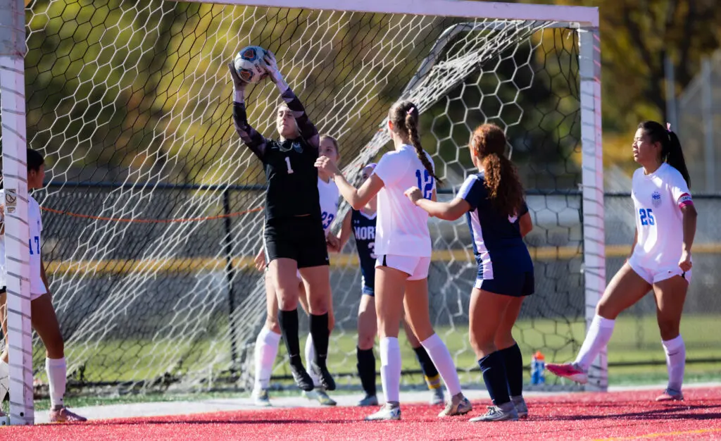 holmdel clifford save - Shore Sports Insider Natalie Clifford made 14 saves in the Coaches Cup Final against TRN. 10/24/26 (Photo by Samantha Mayer) - holmdel clifford save
