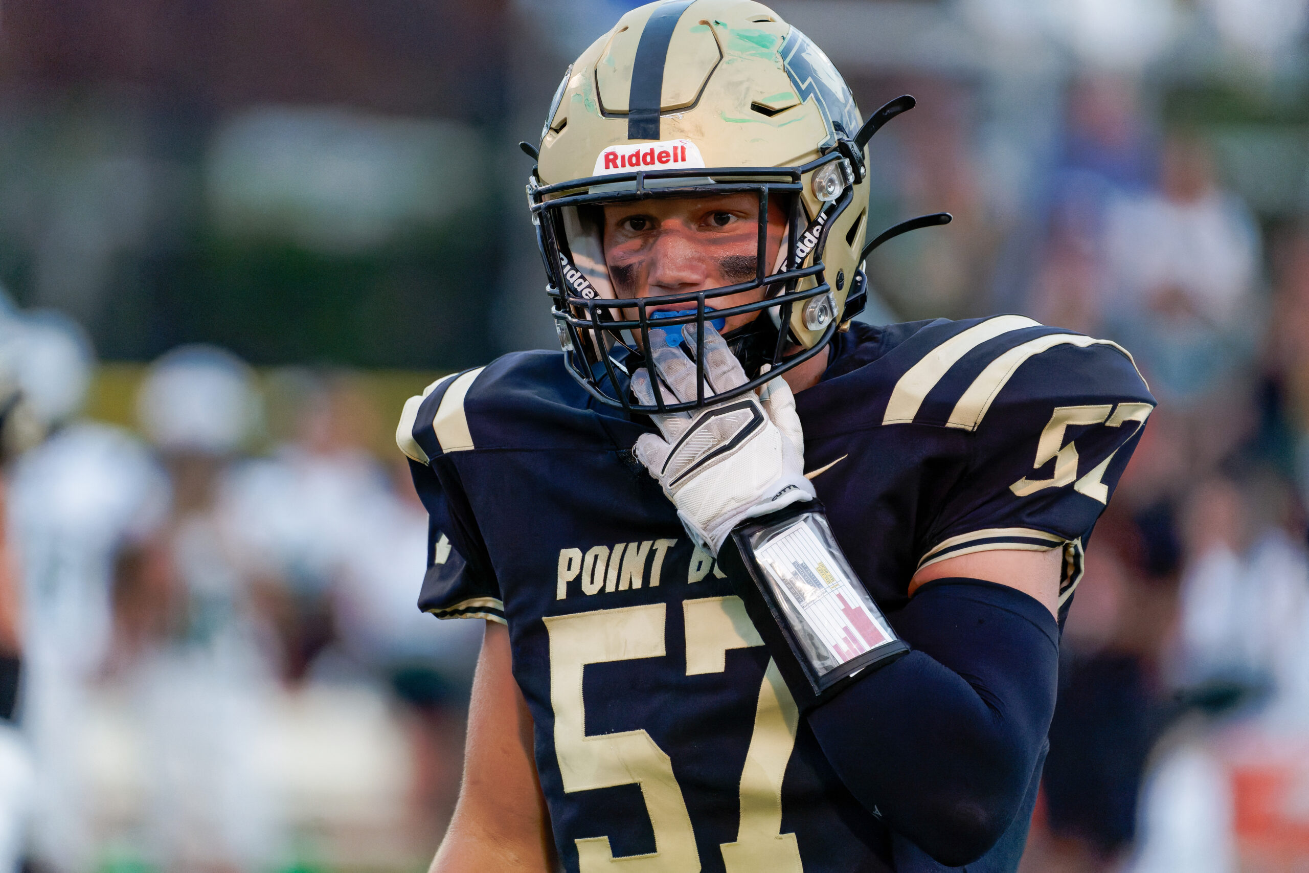 During Point Boro’s 42-20 Shore Conference Colonial Division victory over visiting Colts Neck on Saturday, Aug. 26, 2023 at Al Saner Field in Point Pleasant Boro. (Photo: Bob Badders | rpbphotography.com) - Tanner Hynes, Point Boro football