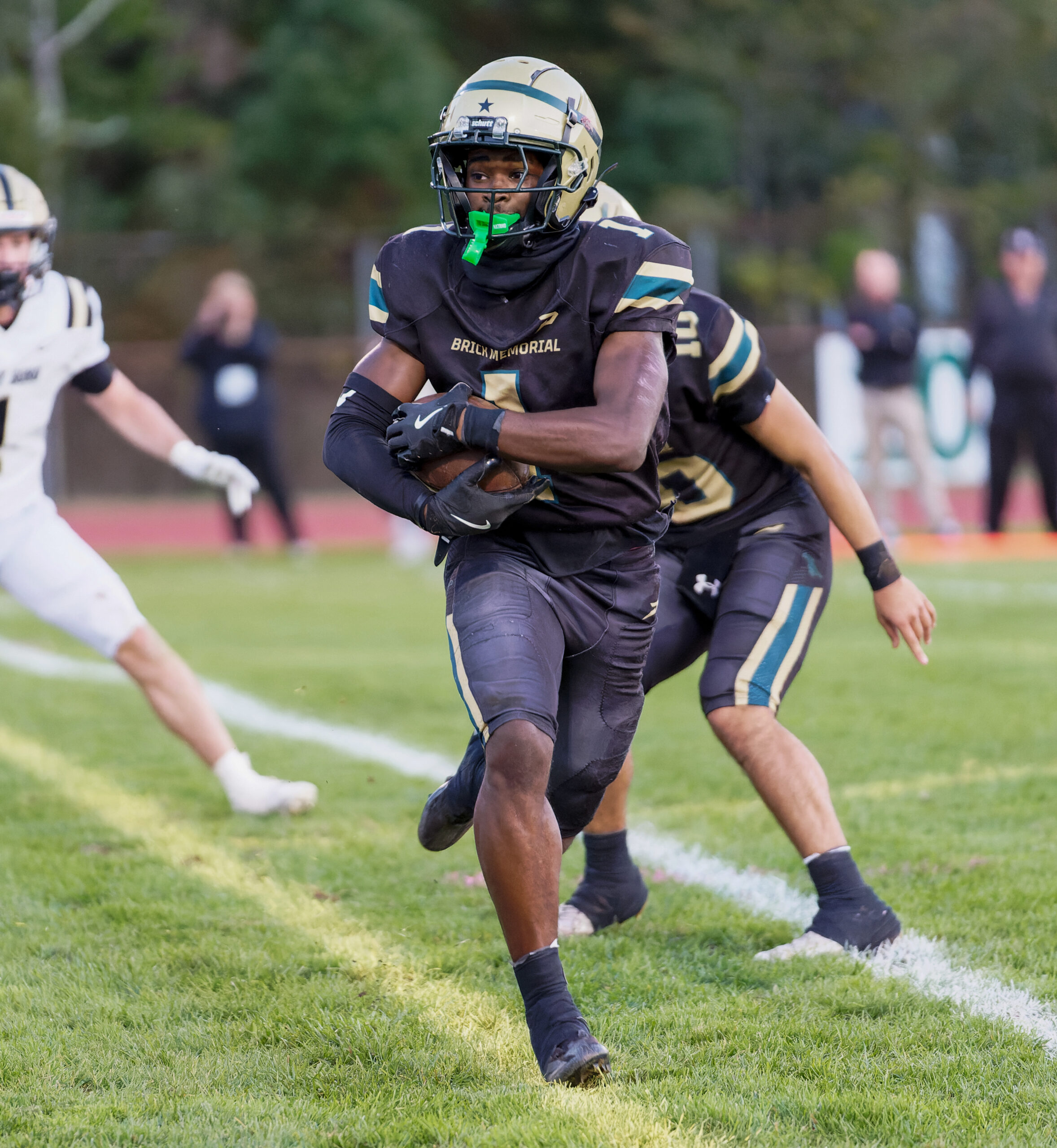 Brick Memorial junior running back Nazeer Whittaker. (Bob Badders | rpbphotography.com). - Nazeer Whittaker, Brick Memorial football