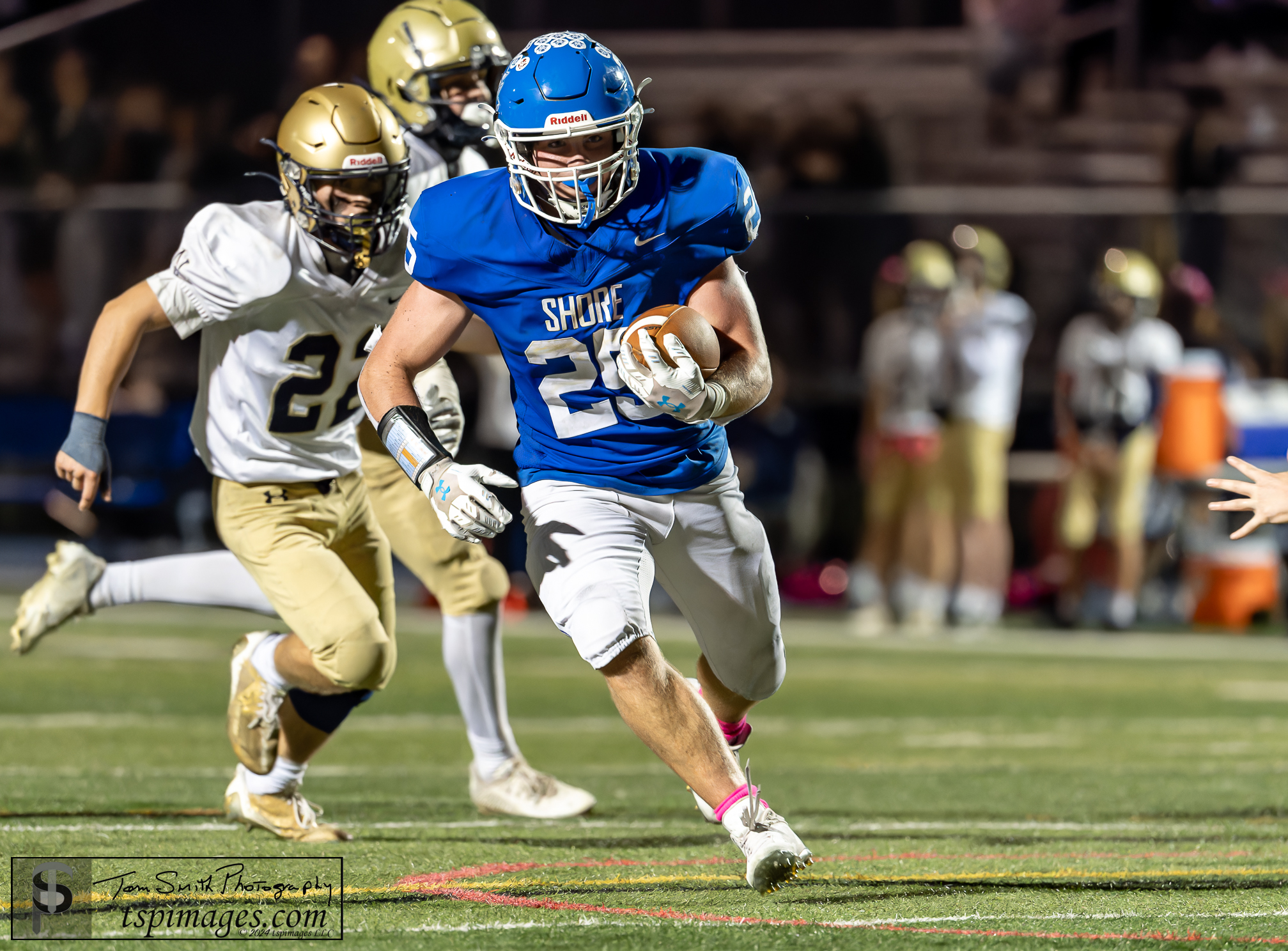 Shore Regional senior Brendan O'Brien had 100 yards rushing and two touchdowns in a 32-0 win over New Egypt. (Photo by Tom Smith/tspsportsimages.com) - Brendan O'Brien