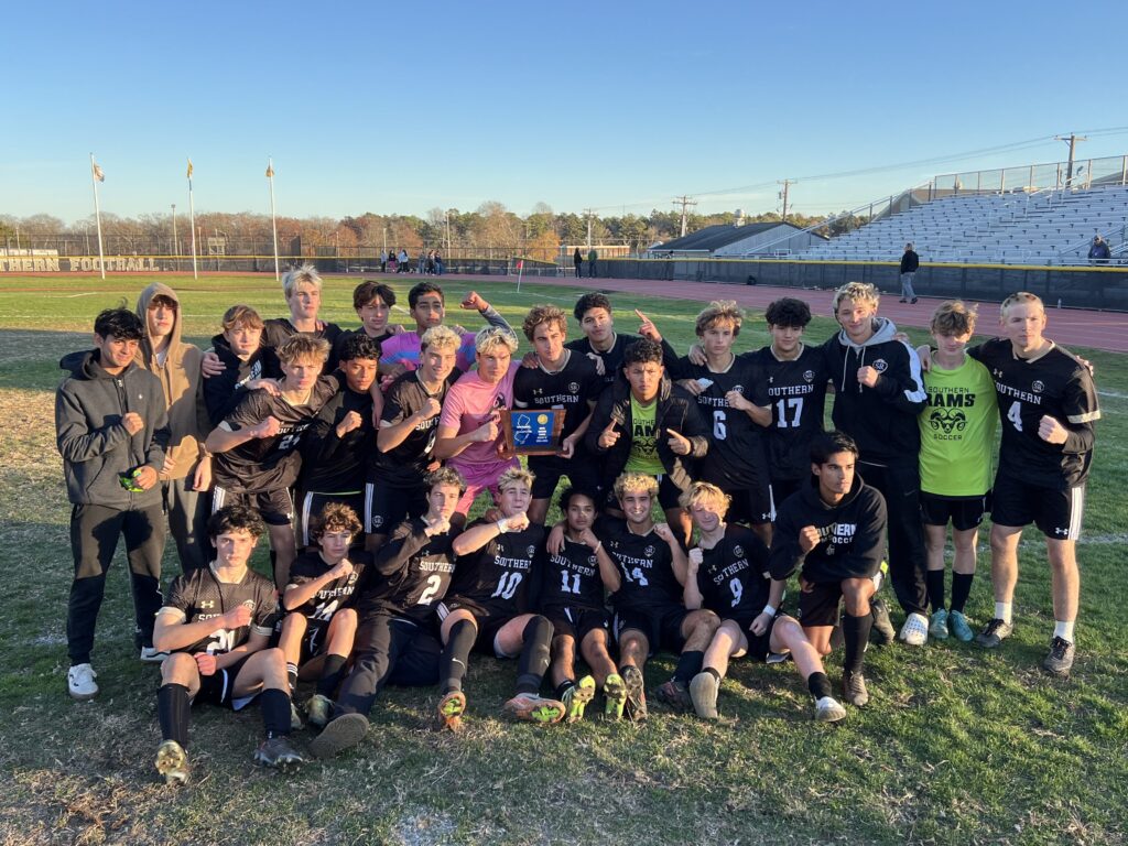 Southern celebrates its South Jersey Group IV championship. (Photo: Matt Manley) - Southern SJ4 Champs