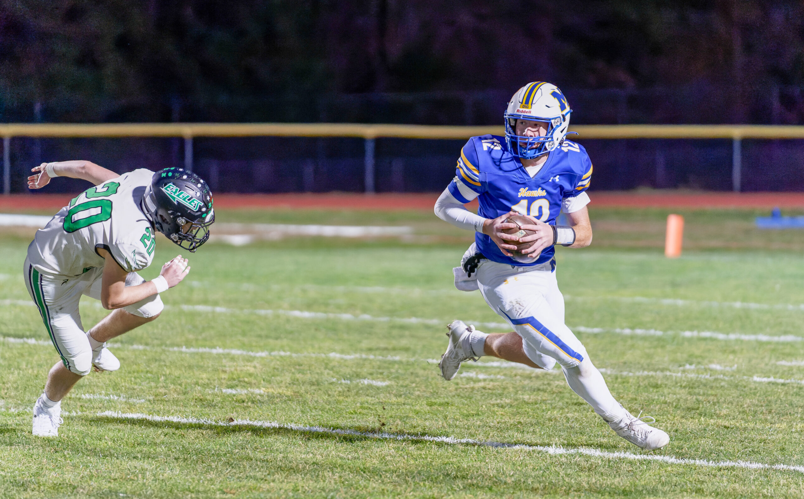 Manchester senior quarterback Aidan Lunn. (Bob Badders | rpbphotography.com). - Aidan Lunn, Manchester football