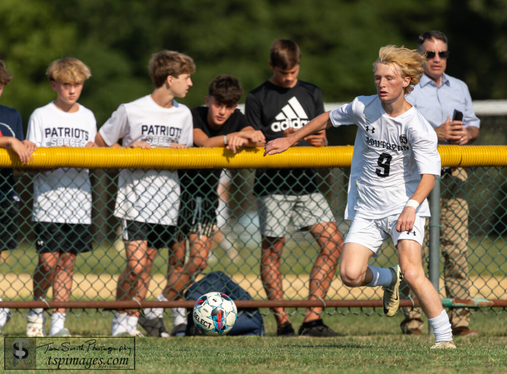 Southern junior Brody Nacarlo during the Freehold Township vs. Southern Shore Conference Soccer Match at Freehold Township HS in Freehold, NJ. 9/4/24  Photo Credit: Tom Smith | tspsportsimages.com - Southern Brody Nacarlo