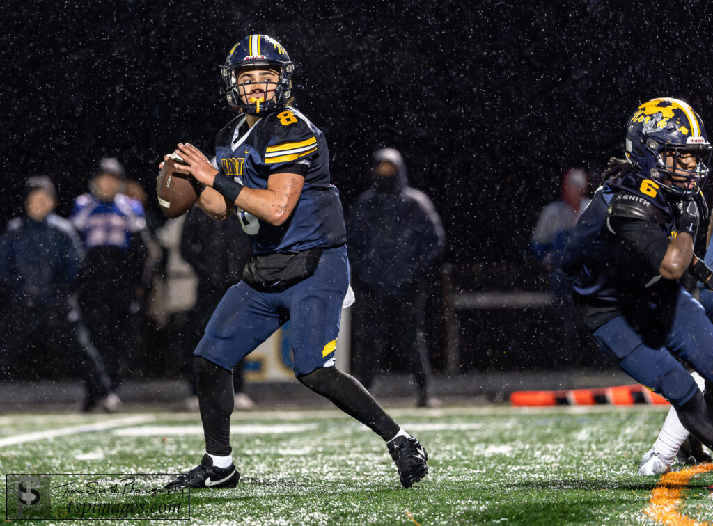 During the NJSIAA Group 5 Semifinal football Game at Toms River North HS Turf Field in Toms River, New Jersey. 11/22/24  Photo Credit: Tom Smith | tspsportsimages.com