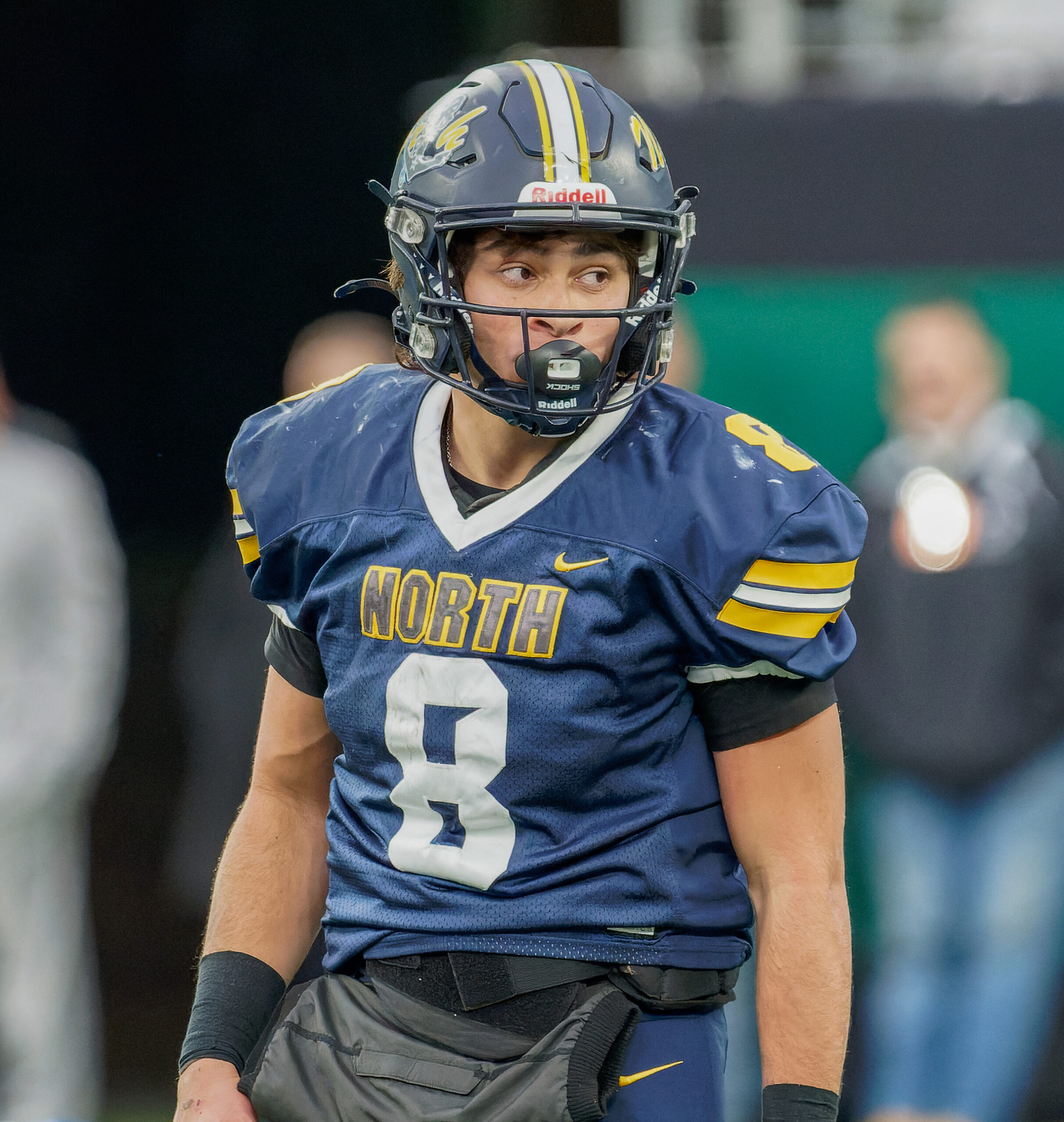 Toms River North completed a perfect 14-0 season by defeating Union City 41-14 in the NJSIAA Group 5 state championship game on Friday, Nov. 29, 2024 at MetLife Stadium in East Rutherford, NJ. (Bob Badders | rpbphotography.com) - T.J. Valerio, Toms River North football