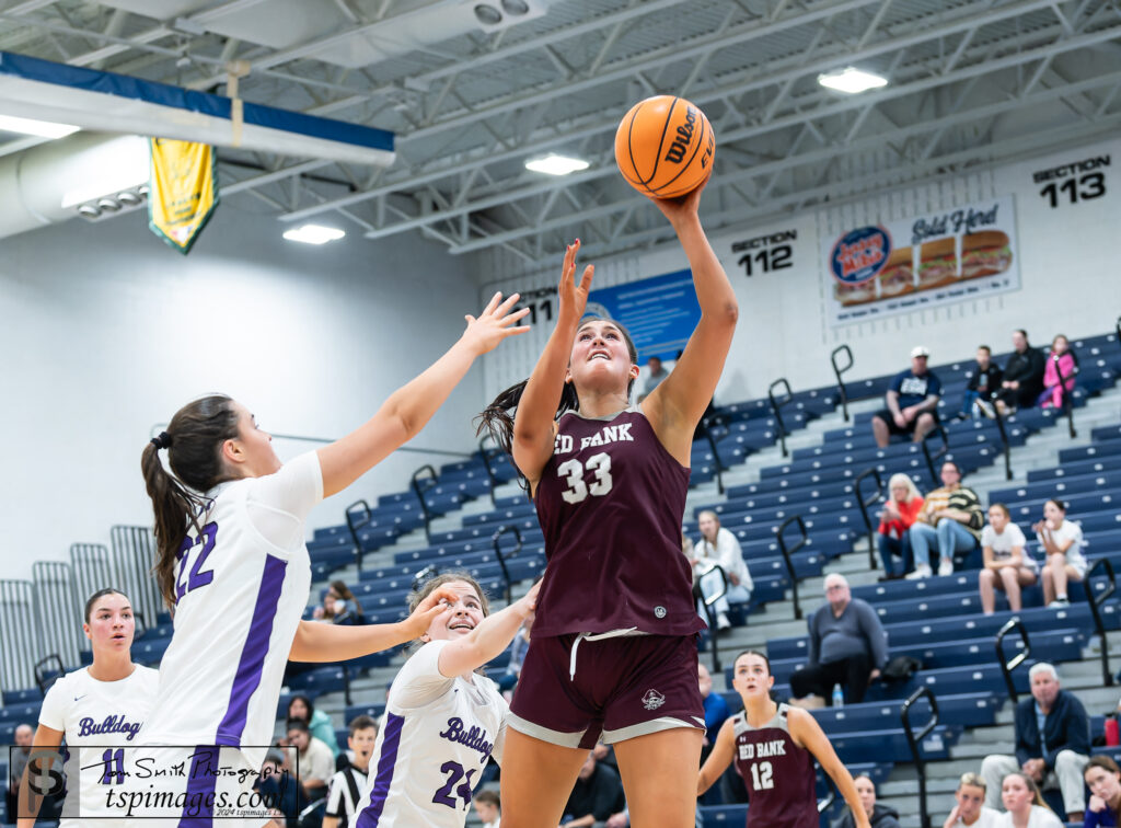 Senior Caroline Polloway finished with 10 points, 9 rebounds and 4 blocks. (Photo by Tom Smith) - RBR vs RFH-3